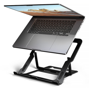 AXAGON STND-LAB hliníkový stojan na notebook 10"-17.3" nastaviteľná výška, čierny