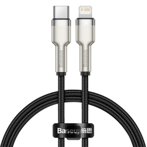 Baseus dátový kábel Cafule USB-C na Lightning 0,25 PD 20W čierny Baseus dátový kábel Cafule USB-C na Lightning 0,25 PD 20W čierny