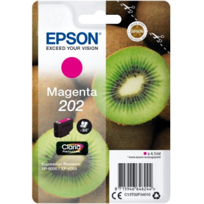 EPSON ink Magenta 202 Premium - singlepack, 4,1 ml, 300s, štandard EPSON ink Magenta 202 Premium - singlepack, 4,1 ml, 300s, štandard