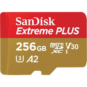 SanDisk Extreme PLUS/micro SDXC/256GB/UHS-I U3/Class 10/+ Adaptér