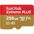 SanDisk Extreme PLUS/micro SDXC/256GB/UHS-I U3/Class 10/+ Adaptér