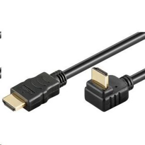 PremiumCord HDMI High Speed+Ethernet kábel, pozlátený zahnutý konektor 270° 1m PremiumCord HDMI High Speed+Ethernet kábel, pozlátený zahnutý konektor 270° 1m