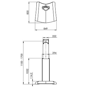 Štýlový LCD stojan Vogel´s PFF 2420, nosnosť 70 kg