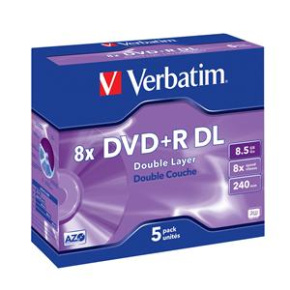 VERBATIM DVD+R(5-bal)DoubleLayer/Jewel/8x/8,5GB VERBATIM DVD+R(5-bal)DoubleLayer/Jewel/8x/8,5GB