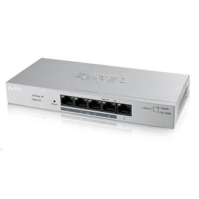 Zyxel GS1200-5HPv2 5-portový stolový gigabitový webový inteligentný PoE switch, 4x PoE+ GbE, PoE 60W, bez ventilátora Zyxel GS1200-5HPv2 5-portový stolový gigabitový webový inteligentný PoE switch, 4x PoE+ GbE, PoE 60W, bez ventilátora