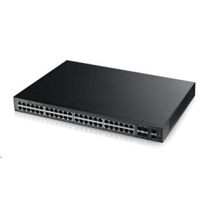 Zyxel GS1920-48HPV2 52-portový gigabitový webovo riadený PoE switch, 48x gigabitový RJ45, 4x gigabitový RJ45/SFP, 2x SFP, 375W pre PoE Zyxel GS1920-48HPV2 52-portový gigabitový webovo riadený PoE switch, 48x gigabitový RJ45, 4x gigabitový RJ45/SFP, 2x SFP, 375W pre PoE