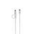 ER POWER Dual Cable USB-C C/L Mfi 200cm white