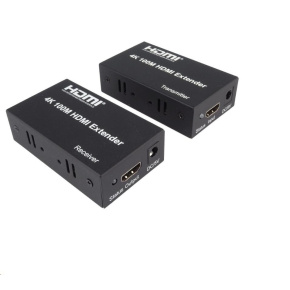 Rozširovač HDMI PremiumCord 4K na 100 m pomocou jedného kábla Cat5e/Cat6 Rozširovač HDMI PremiumCord 4K na 100 m pomocou jedného kábla Cat5e/Cat6