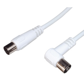 PremiumCord TV kábel M/F 90°, 2m PremiumCord TV kábel M/F 90°, 2m