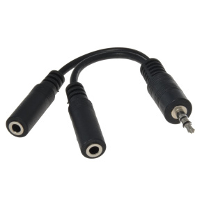 PremiumCord Káblová rozdvojka 3,5 Jack M - 2xF 10cm PremiumCord Káblová rozdvojka 3,5 Jack M - 2xF 10cm