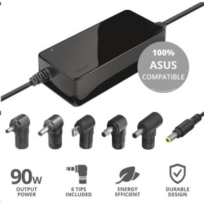 Napájací adaptér TRUST MAXO pre notebooky ASUS 90 W, vrátane. koncové uzávery Napájací adaptér TRUST MAXO pre notebooky ASUS 90 W, vrátane. koncové uzávery
