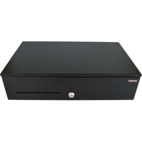 Pokladničná zásuvka SK-500C - s káblom, zakladač 6/8, 9-24V, čierna