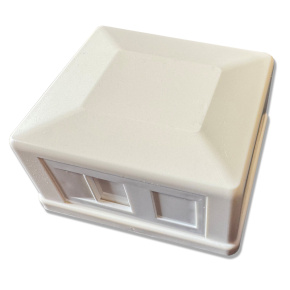 Neosadená zásuvka na omietku pre 1 keystone protiprachová