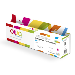 OWA ARMOR ink kompatibilný s HP M0J94AE, červená/magenta, 991X OWA ARMOR ink kompatibilný s HP M0J94AE, červená/magenta, 991X