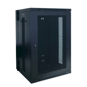 Skriňa SmartRack 18U, Š = 600mm, Hl = 550mm, hĺbka pre prepínače, montáž na stenu