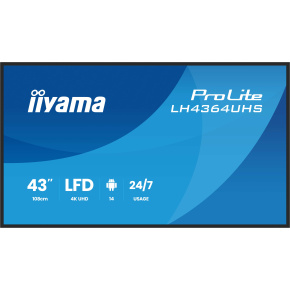 43" iiyama LH4364UHS-B1AG:VA,4K UHD,Android,24/7