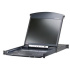 Aten 8-port Cat.5 KVM, dual rail rack, 19" LCD, IP