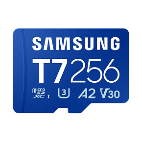Samsung T7/Micro SDXC/256GB/UHS-I U3 / Class 10/Modrá Samsung T7/Micro SDXC/256GB/UHS-I U3 / Class 10/Modrá