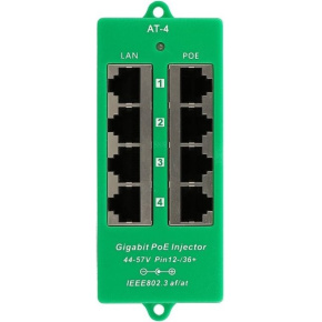 MaxLink Gigabitový 4-portový PoE panel, 802.3af/at MaxLink Gigabitový 4-portový PoE panel, 802.3af/at