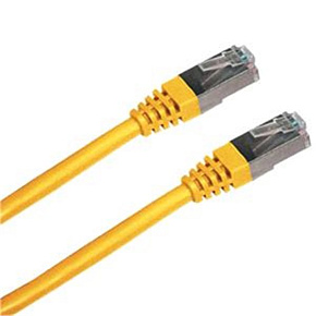 Patchkábel S/FTP, Cat6, 2xRJ45, 0,5 m žltý